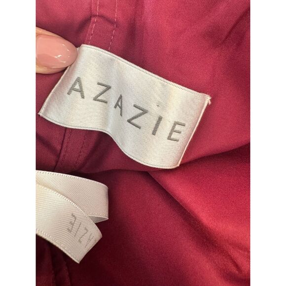 AZAZIE Katrina Bridesmaid Dress • Mulberry • Flowy A-Line One Shoulder XS/S - Picture 8 of 9